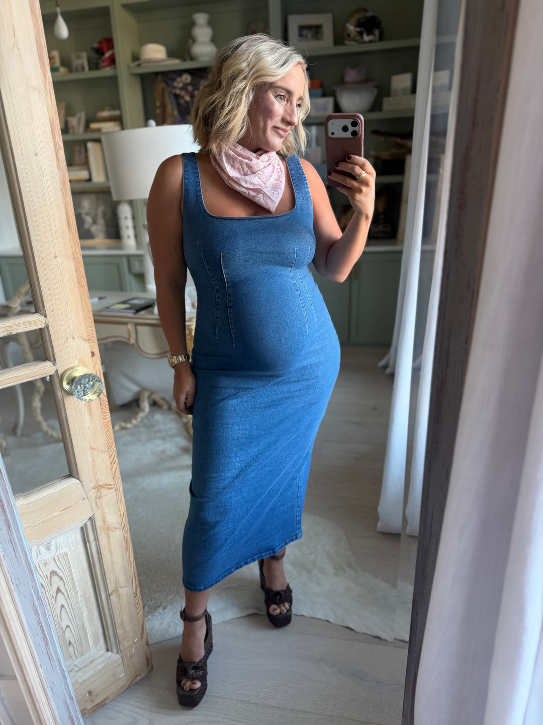 Sydney Denim Midi Dress