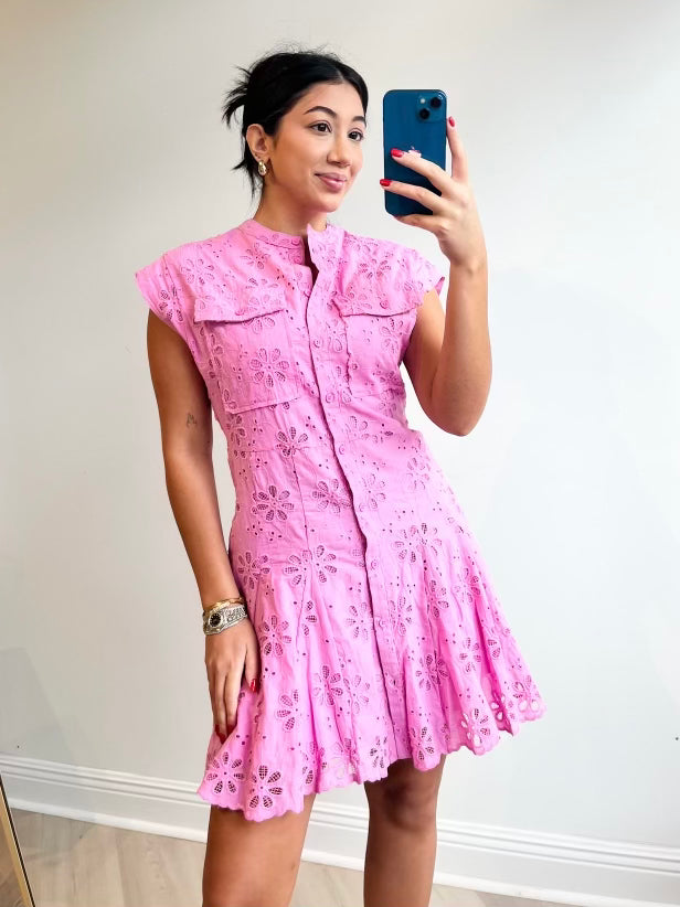 Zoey Floral Lace Cap Sleeve Dress
