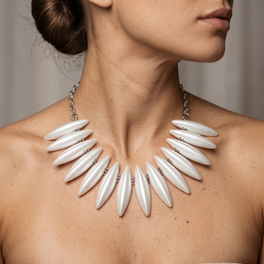 Inez Statement Necklace Silver