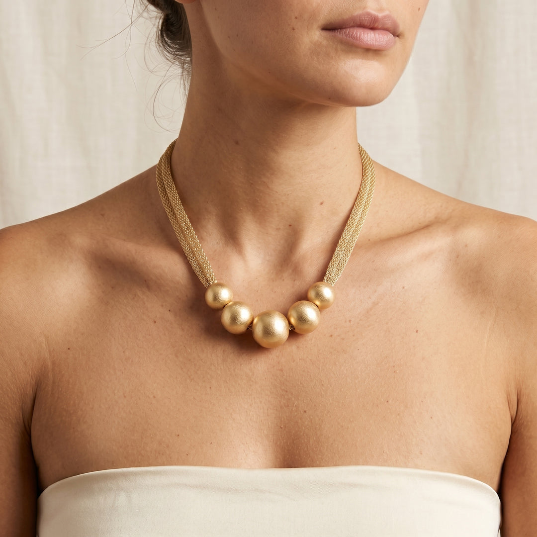 Serenity Scarf Chain &amp; Ball Necklace