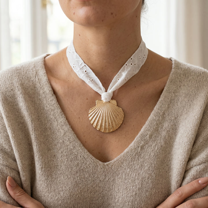 Harvey Eyelet Shell Necklace
