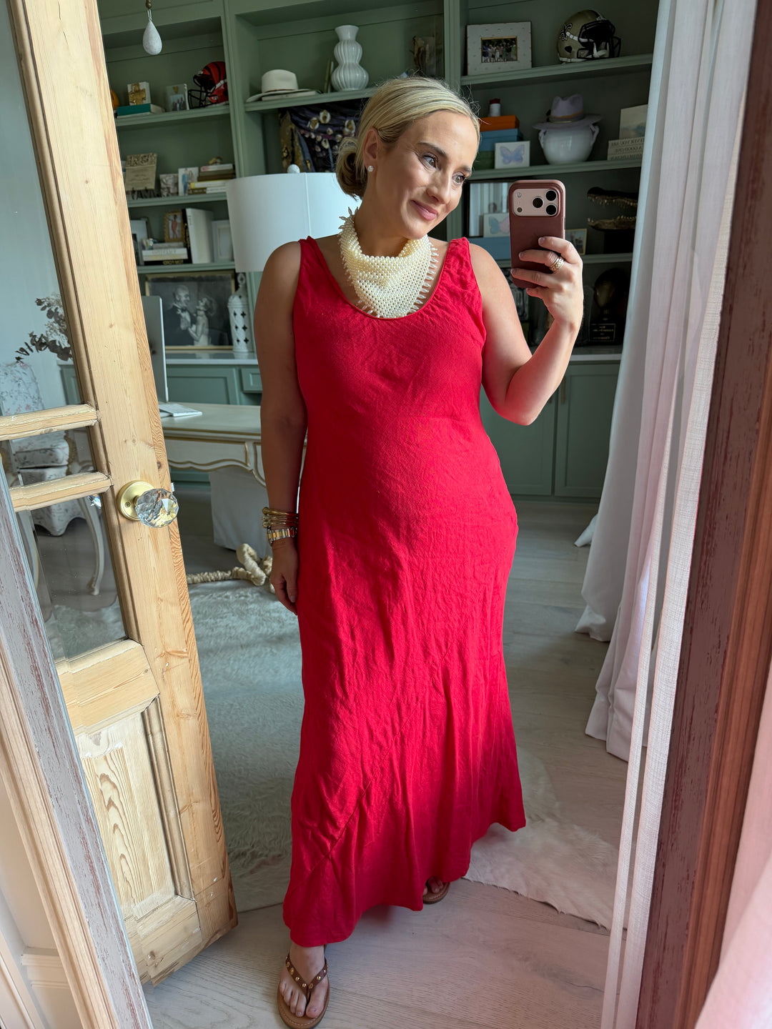 Amelie Linen Maxi Dress