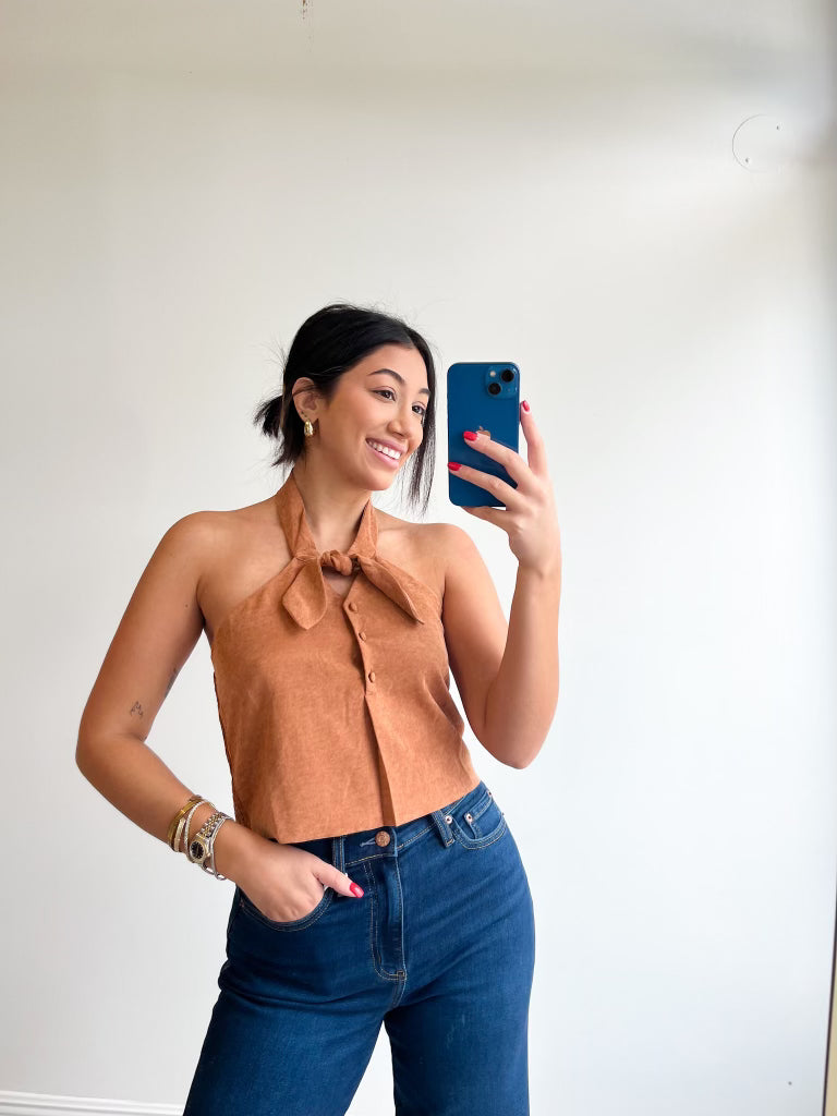 Sundown Halter Neck Tie Top