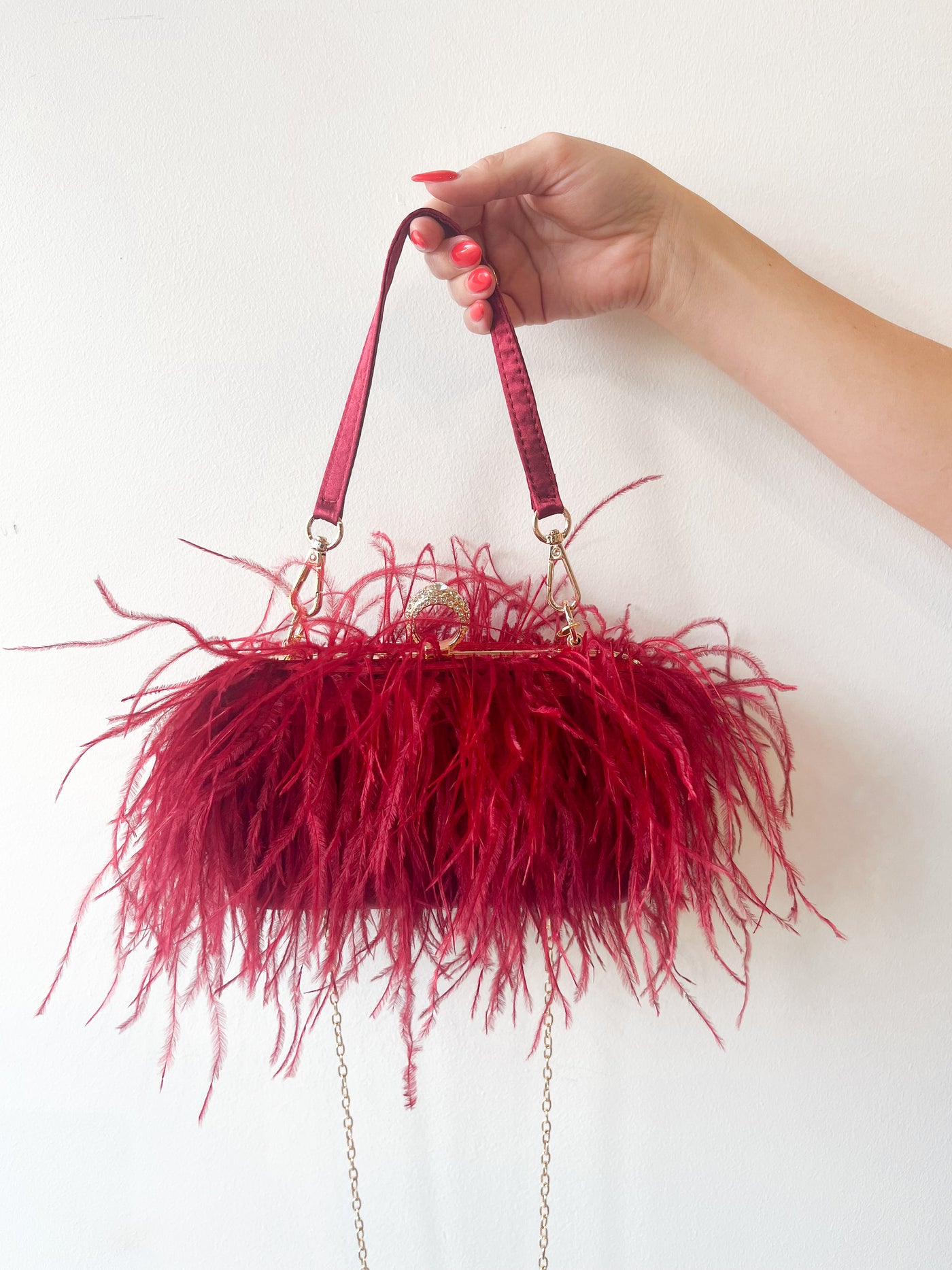 Feather Evening Clutch
