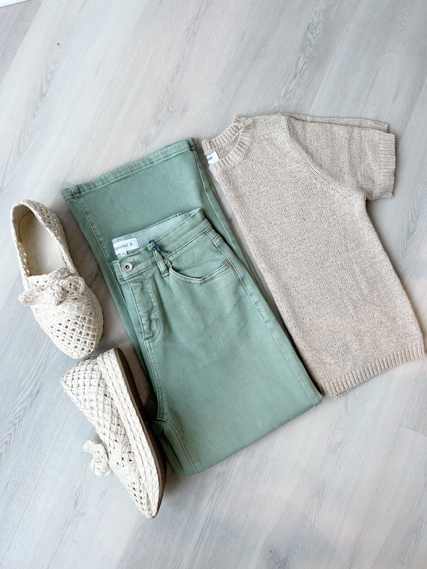 Crew Knit Tee lt. taupe