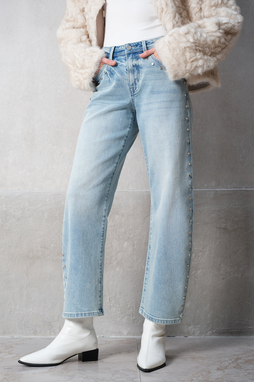 Tokyo Studded Baby Barreled Jean