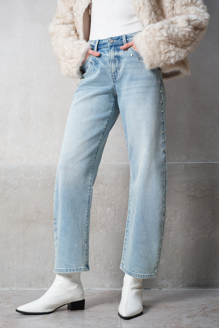 Tokyo Studded Baby Barreled Jean