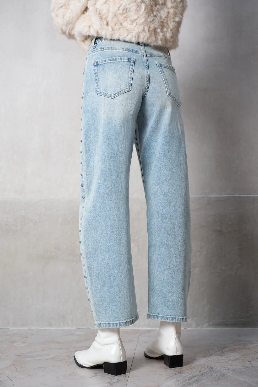 Tokyo Studded Baby Barreled Jean