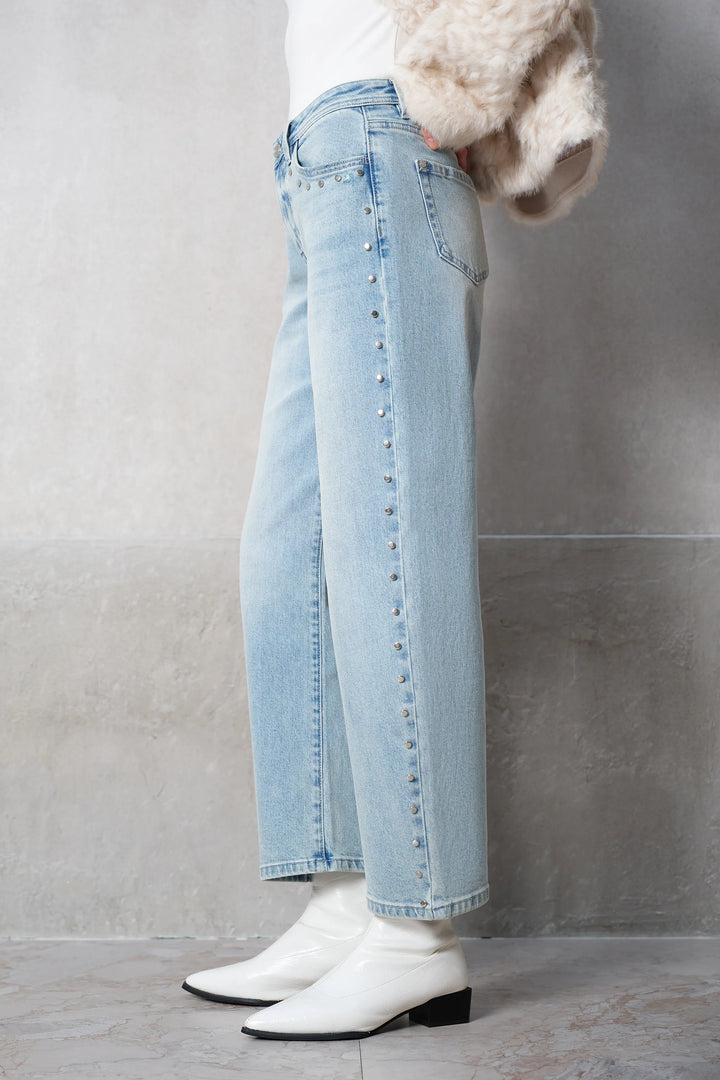 Tokyo Studded Baby Barreled Jean