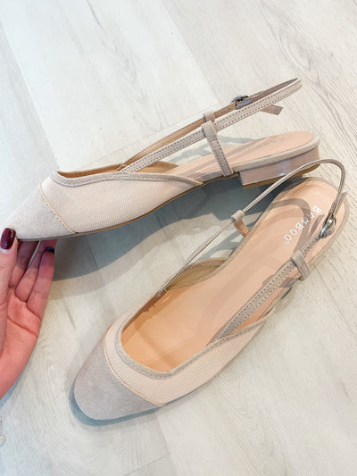 Jen Slip Mesh Kitten Heel