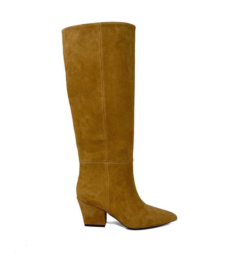 Zelena Suede Boot Camel