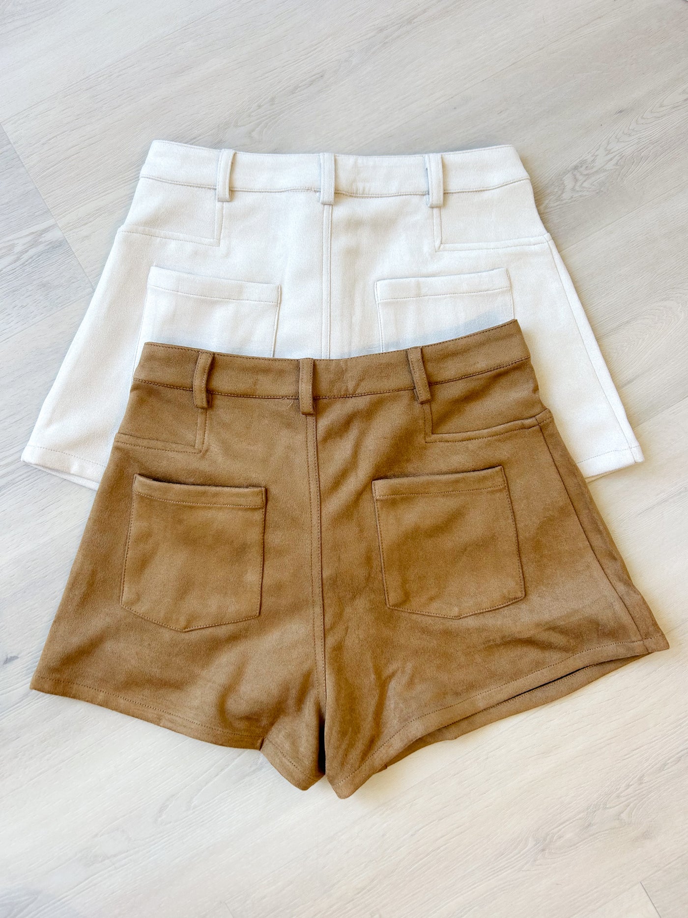 Going Suede Flare Shorts