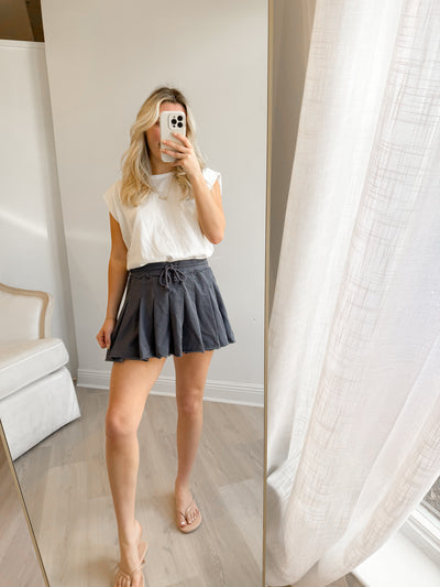 Emmaleigh 2 in 1 Pleated Dress white navy