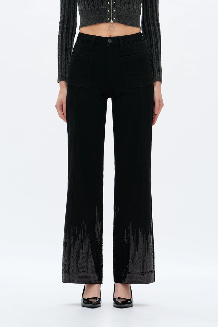 Jonas Mid Rise Sequin Jean