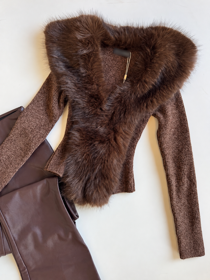 Faux Fur Cardigan