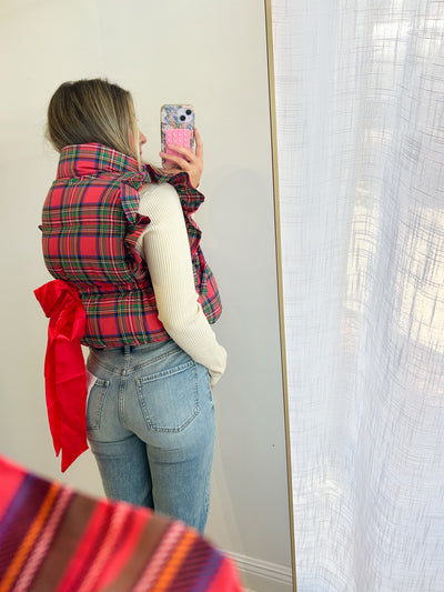 Gen Plaid Puffer Vest