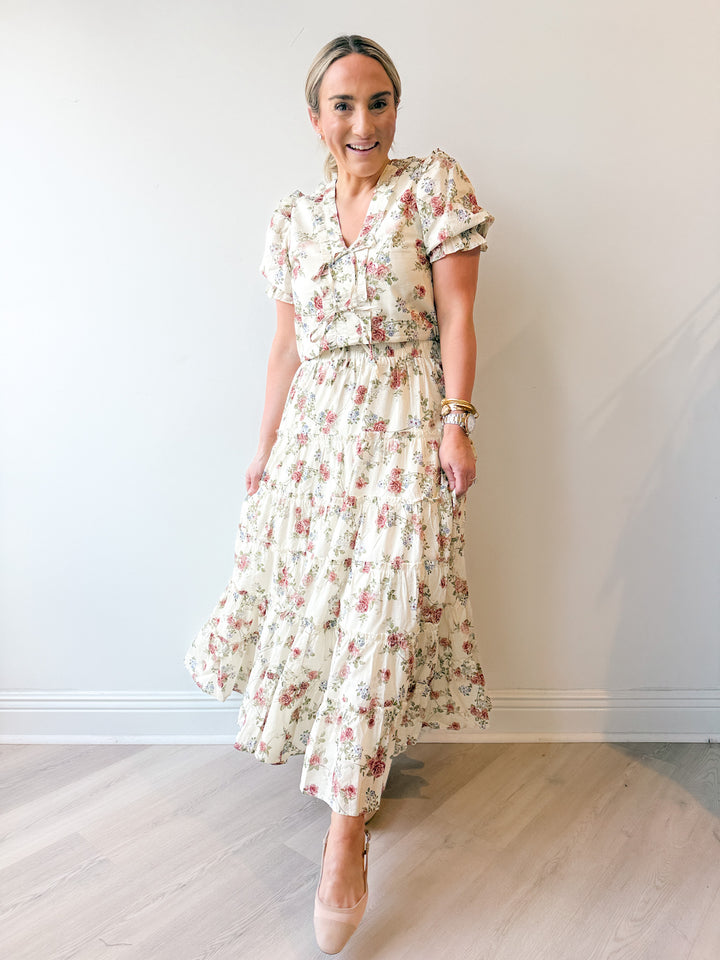 Maura Floral Midi Skirt