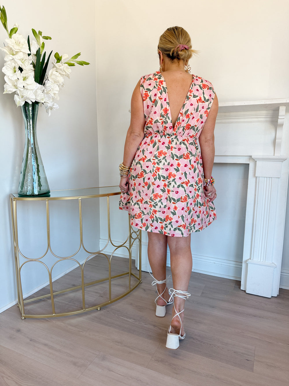 Saffron Bloom Mini Dress