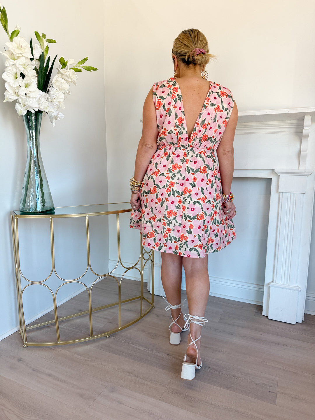 Saffron Bloom Mini Dress
