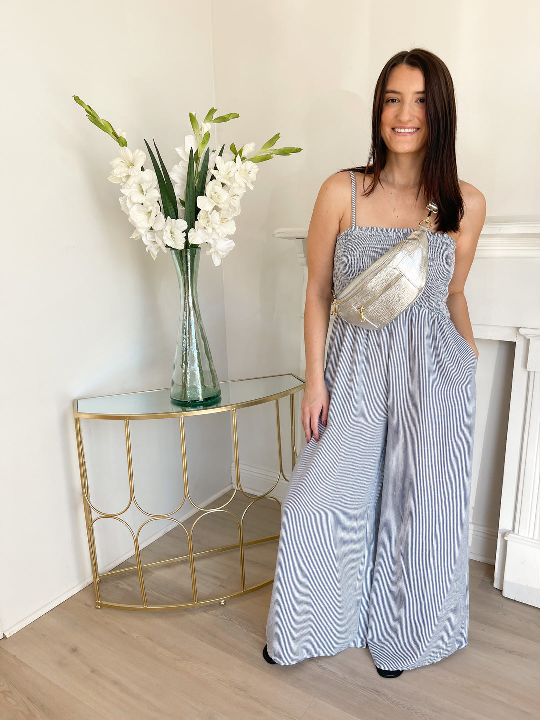 Garden Sun Smocked Jumpsuit