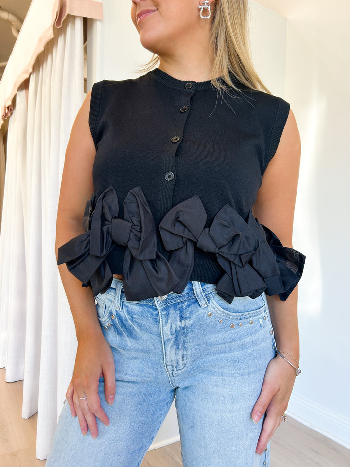 Betsy Bow Ribbed Tank