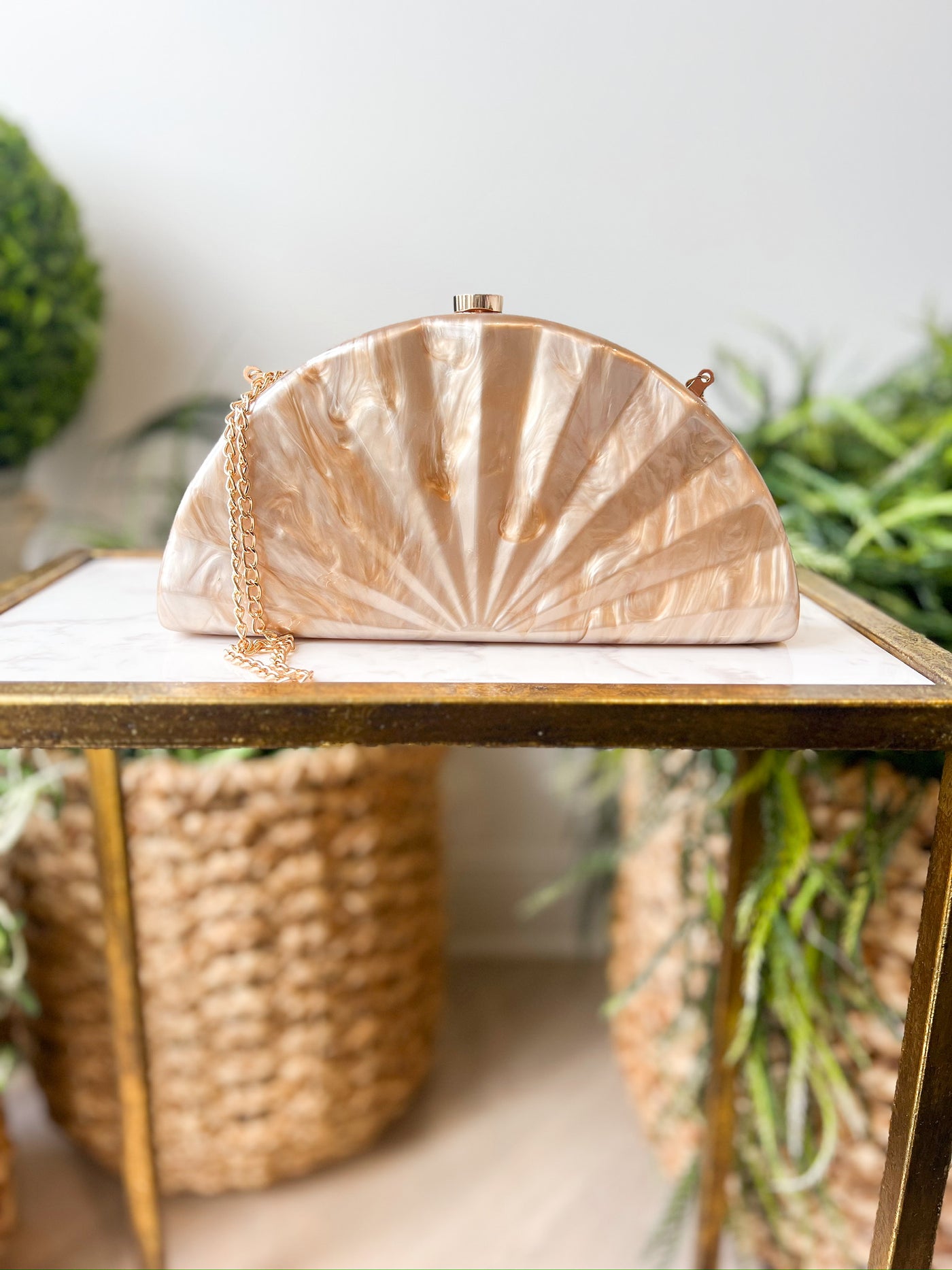 Acrylic Clutch caramel