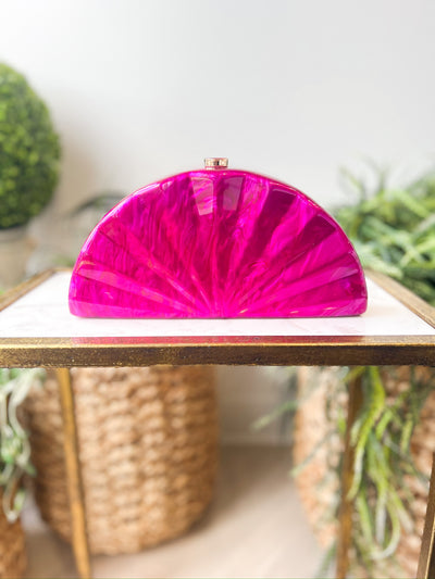Acrylic Clutch fuchsia