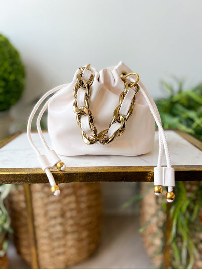 Micro Bucket Bag white