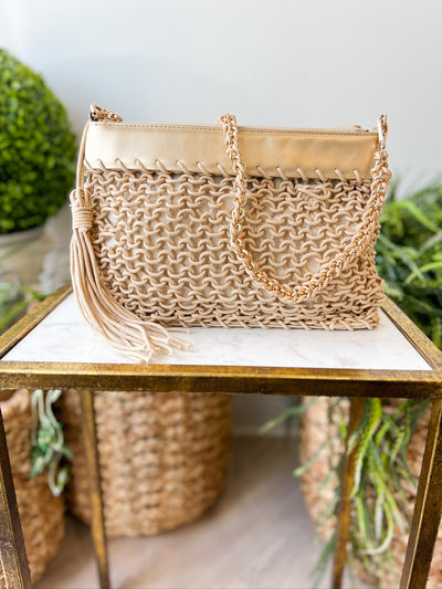 Stitch Canvas Bag gold