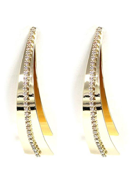 Metal Rhinestone Earrings