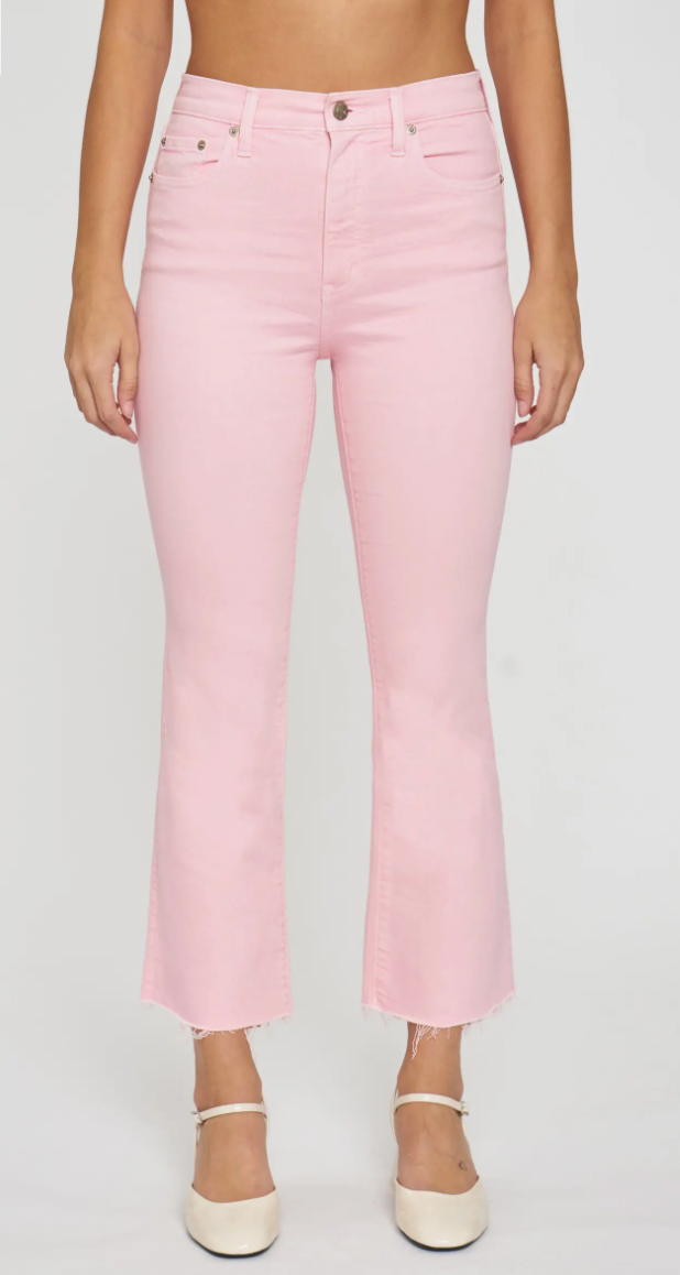Shy Girl Crop Flare blushing