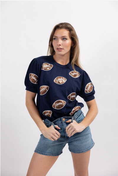 Shimmer Footballs Sweater navy