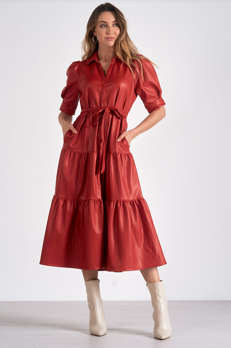 Ash Midi Dress red