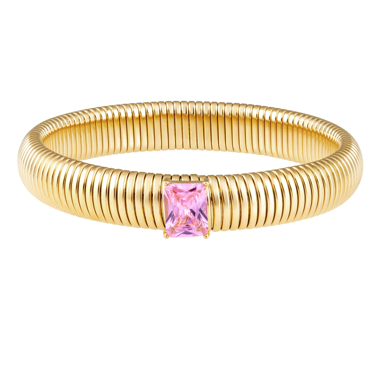 Serenity CZ Bracelet gold pink