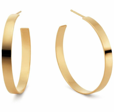 Carrie Hoops gold 2"