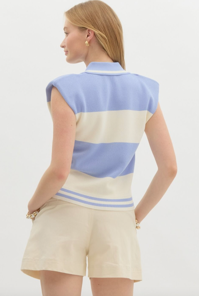 Striped Polo Top