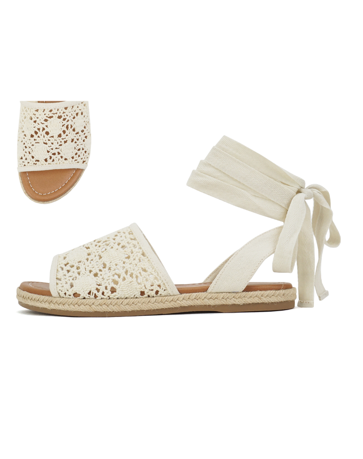 Jess Crochet Wrap Up Sandal