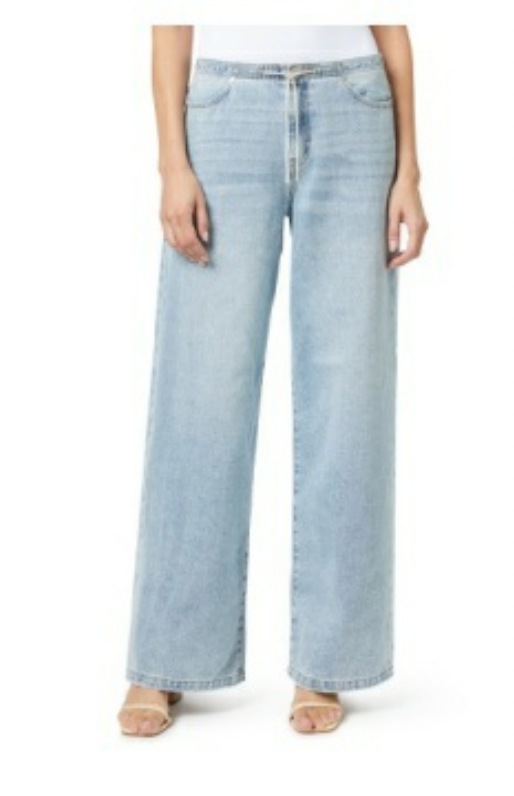 Drawstring Wide Leg Jeans