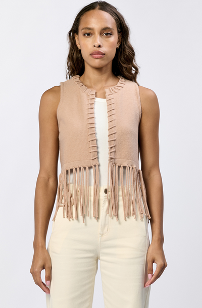 Fringe Knit Vest
