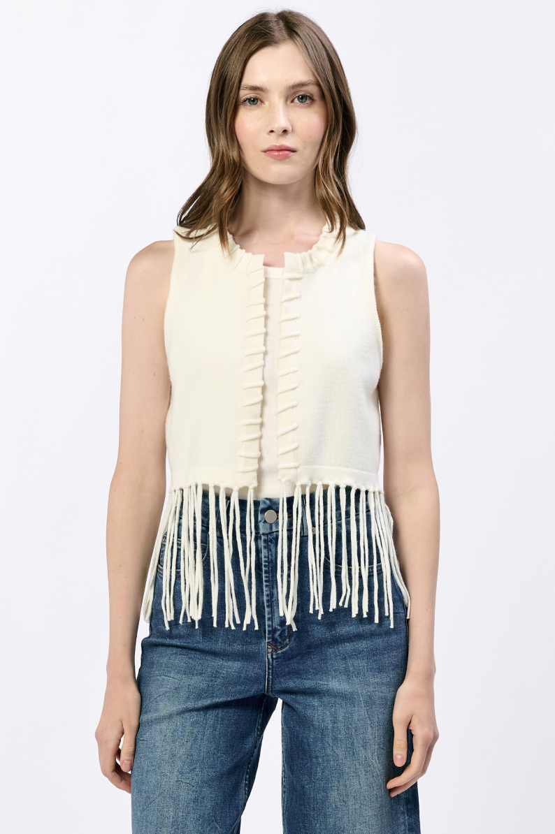 Fringe Knit Vest