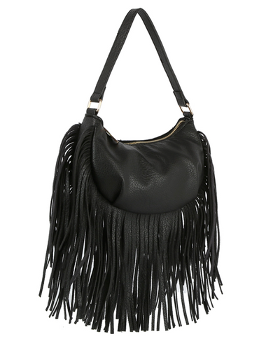Fallon Fringe Bag Black BK