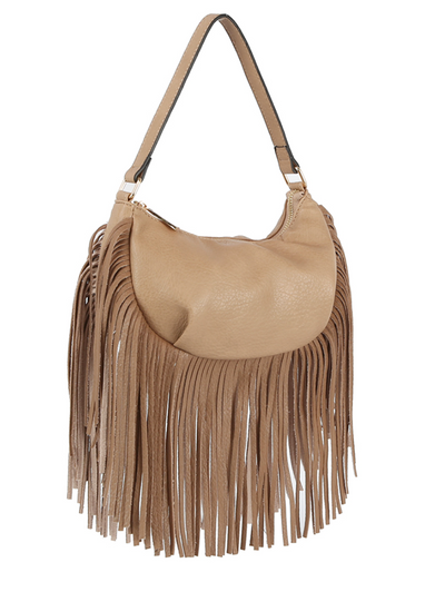 Fallon Fringe Bag Tan TN