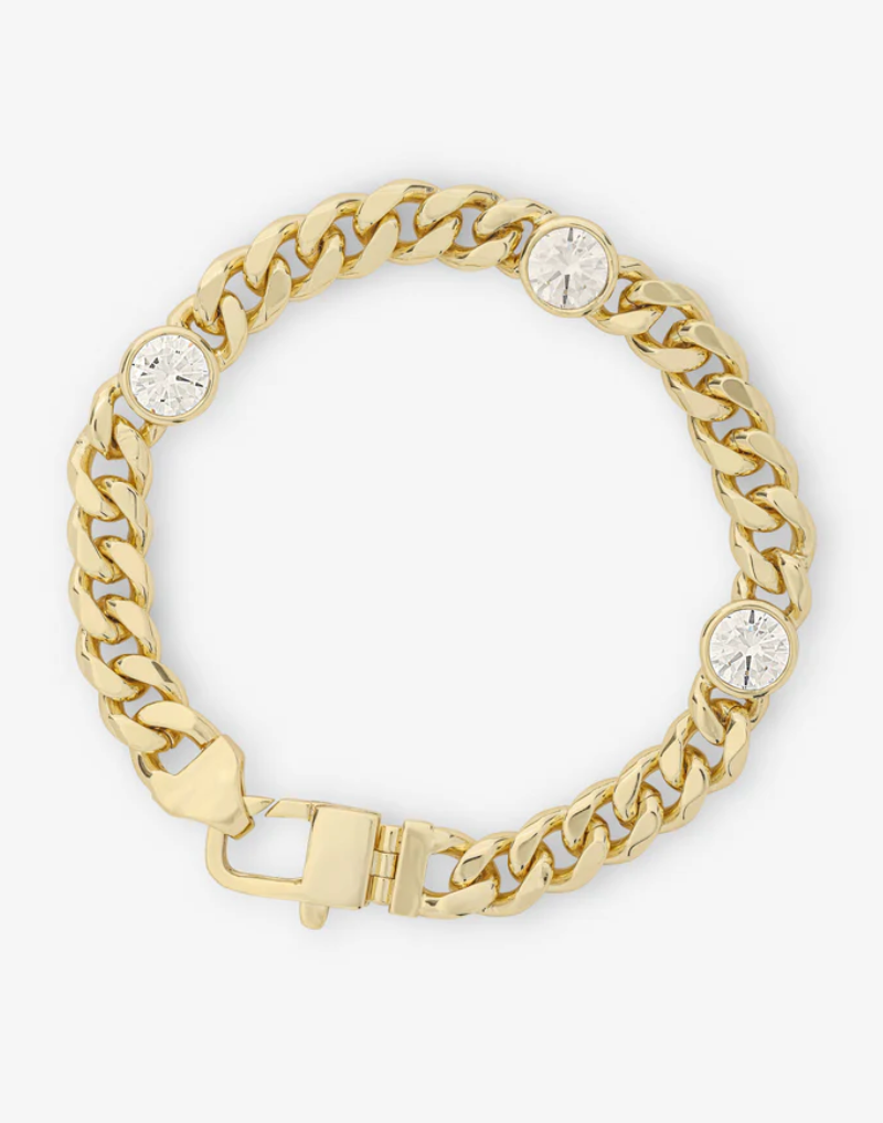 Julian Triple Diamond Cuban Chain Bracelet