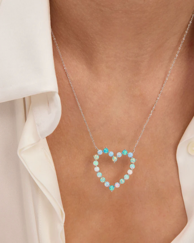 She's An Icon Ombre Heart Necklace