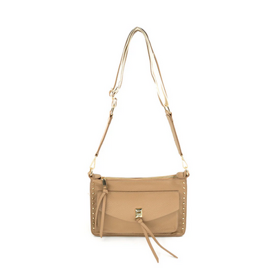 Trinity Studded Crossbody Camel