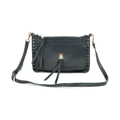 Trinity Studded Crossbody Black