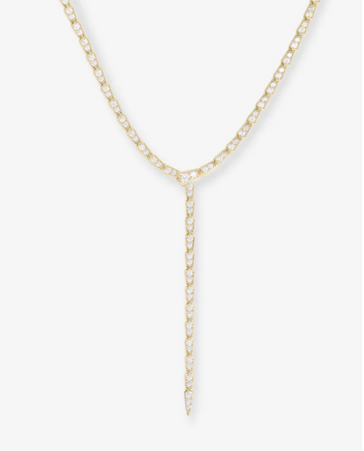 Pave Serpent Lariat Necklace