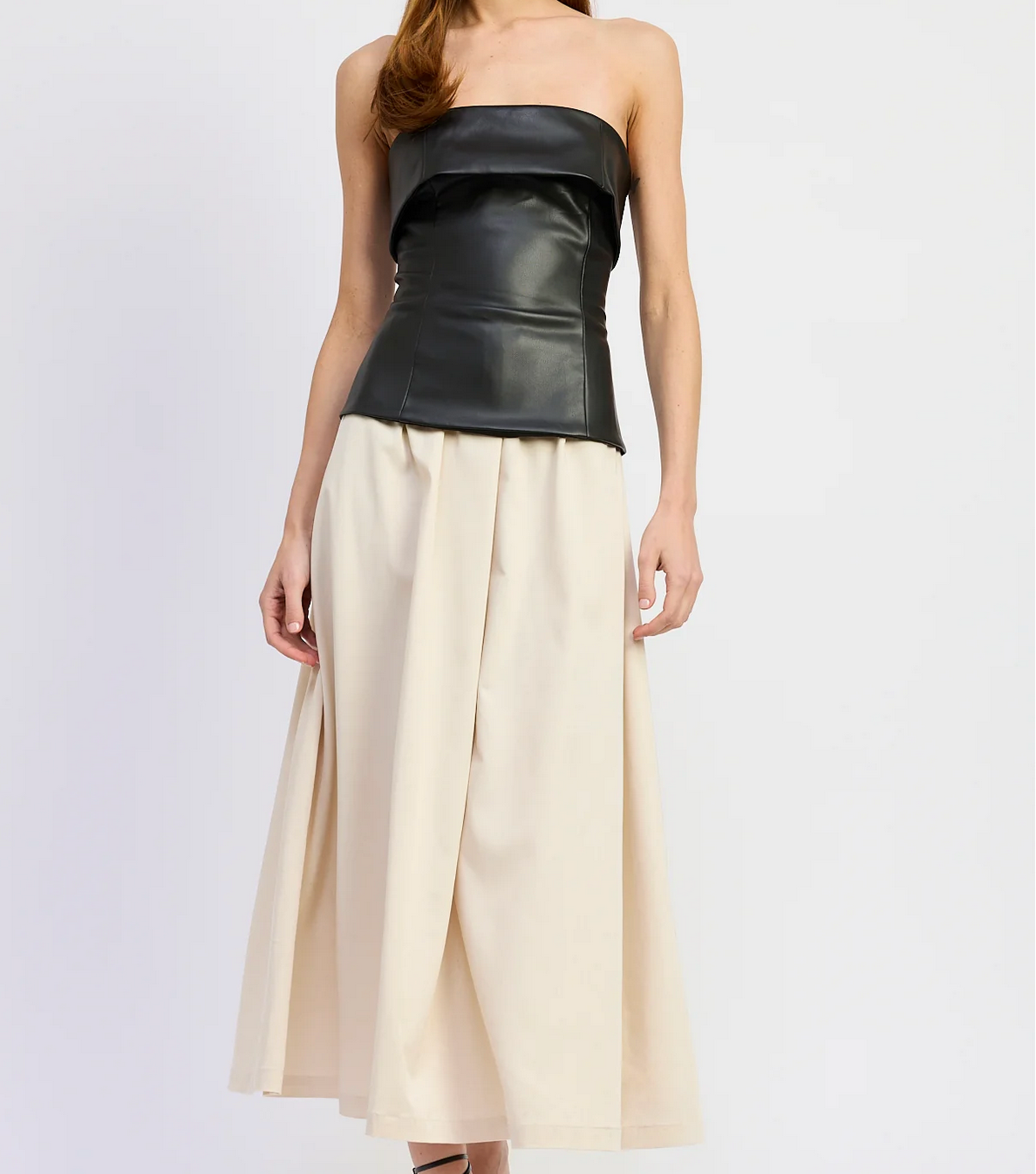 Essence Mixed Media Midi Dress