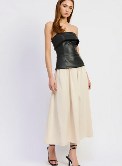 Essence Mixed Media Midi Dress