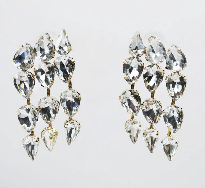 Gilded Luxe Earrings Silver